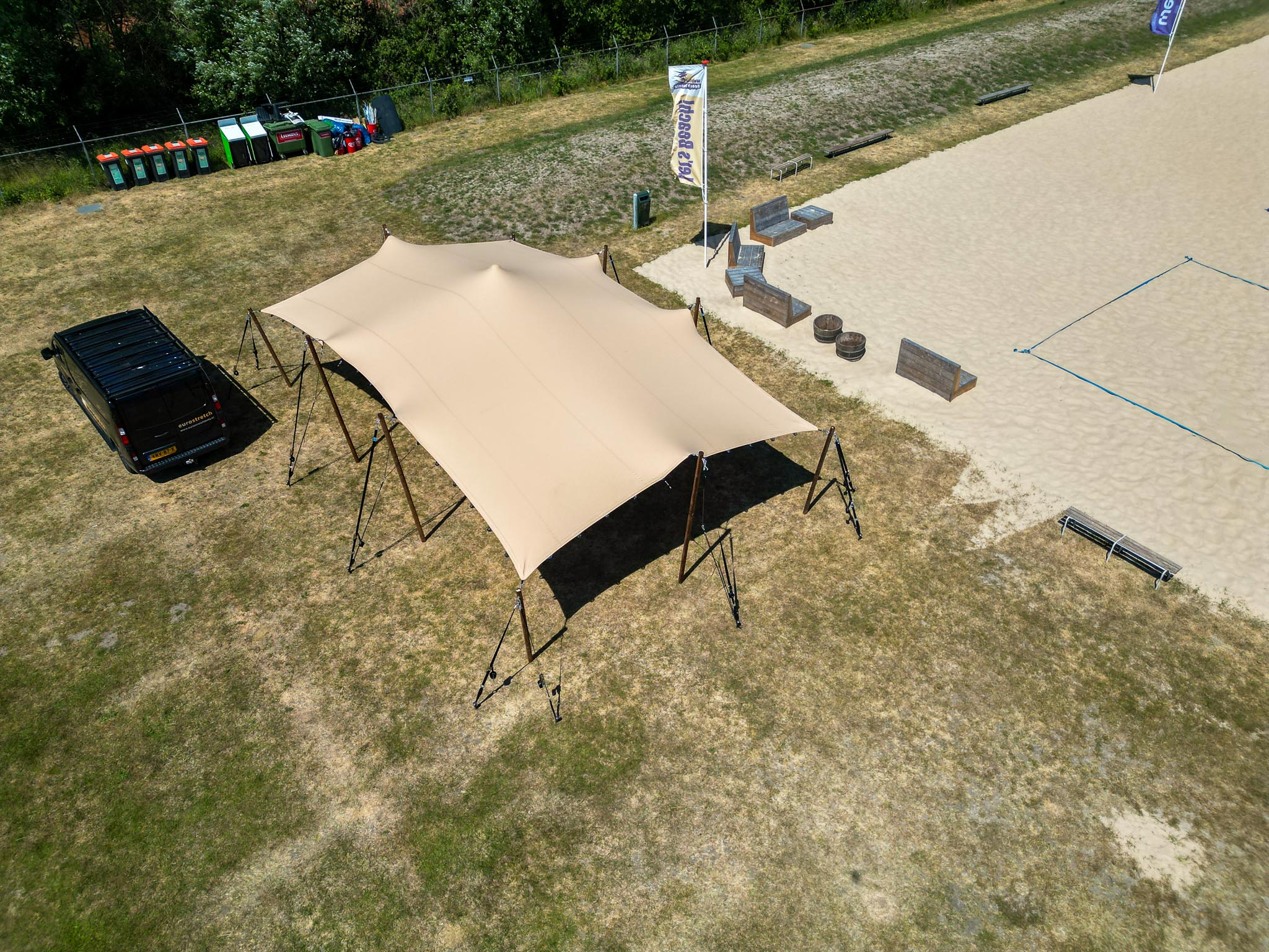 Stretchtent 6 x 10 meter